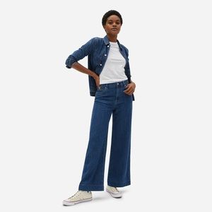 Everlane Summer Wide leg jean, super soft wide leg